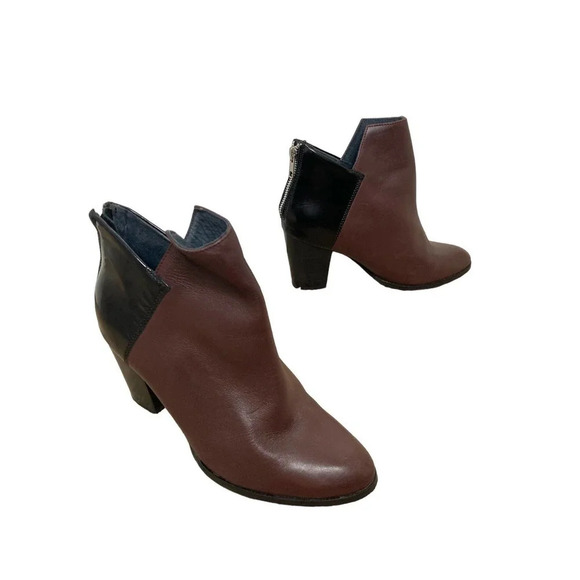 Seychelles leather color block booties sz 8 - Picture 1 of 13